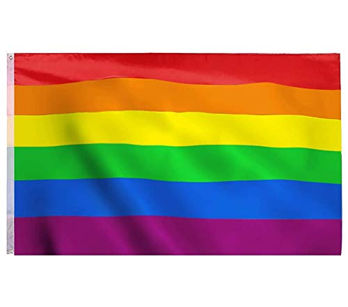 SiMin Bandera de Arco Iris Banderas del Orgullo Gay Poliéster LGBT Pride...