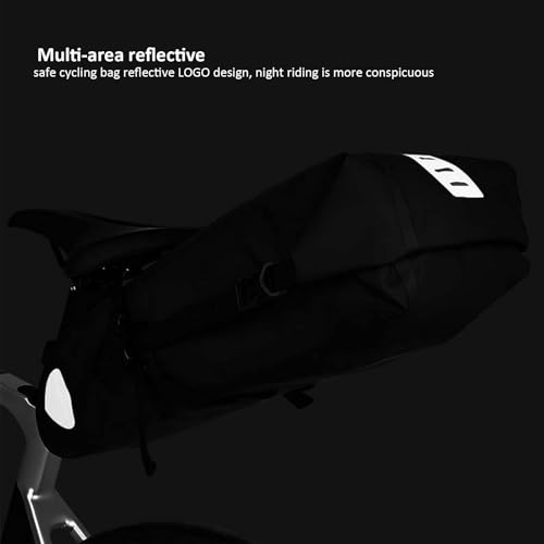 Sac de selle vélo 10L imperméable noir pour cycliste - 7