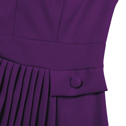 Image of Wear to Work Midi Dress for Women Business Casual A-line Dress Elegance Church Outfits