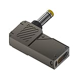 NFHK USB C - DC アダプター、USB C メス - DC 4.8x1.7mm HP バレル ジャック プラグ PD 100W ノートパソコン高速充電アダプター、ワット数表示付き