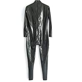 xxoiuw Latex Catsuit Front Zipper for Women Tight Rubber Bodysuit Jumpsuit Party Wear (XX-Large)