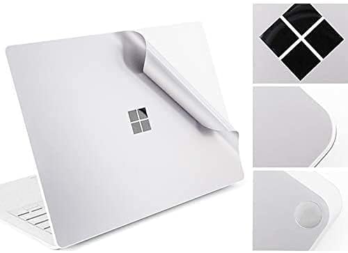 Image of XSKN Pure Color Full Body Bubble Free Computer Vinyl Decal Sticker Cover Protective Skin for Microsoft Surface Laptop 1 2 3 4 5 Model Computer (Surface Laptop 1&2 13.5 inch, Silver)