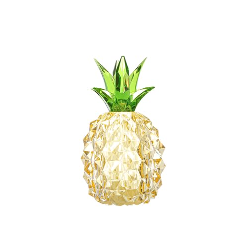 Syfunlv Ananas en cristal, lampe ananas en verre, décoration de fruits en verre, 7,4 x 7,4 x 12,5 cm. Veilleuse aux fruits ananas en acrylique, ornement...