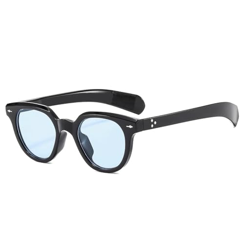 Lunettes de soleil ovales avec verres dégradés protecteurs UV400 et monture rivets