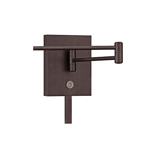 Image of GEORGE KOVACS P4308-647 George's Reading Room LED Swing Arm Wall Lamp, 1-Light, 8 Total Watts, 6.25-in H x 13.75-in W, Copper Bronze Patina