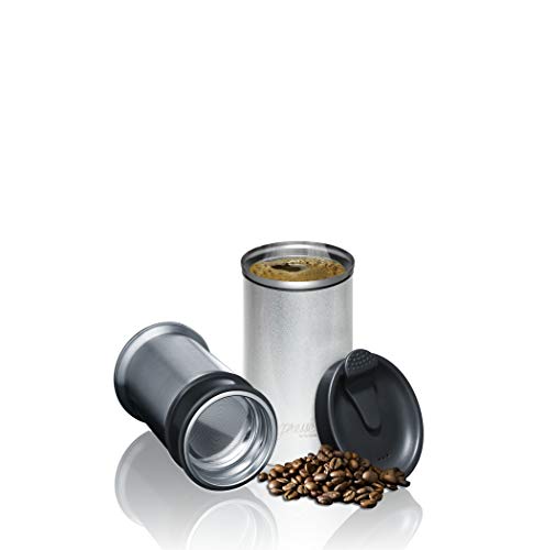 PRESSE by Bobble French Coffee Press And Insulated Stainless Steel Travel Tumbler for On-The-Go Brewing - 13 oz (Black)