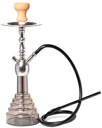 LSZ Shisha-Set Tragbare Shisha mit Accessoires, Single Schlauchhukahn 21in Huka mit LED, Acrylvase Shisha-Set (Color : A…