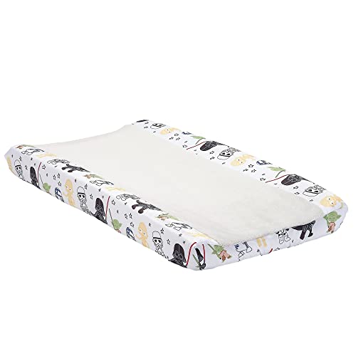 Image of Lambs & Ivy Star Wars Classic Changing Pad Cover - Yoda/Darth Vader/R2-D2/C-3PO