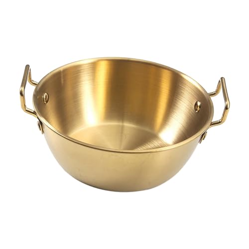 Image of Noodles Cooking Pot Milk Pot Small Ramen Pot for RV Travel Stoves Top Camping 10.5CM Gold