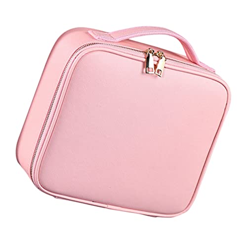 Ipetboom Bolsa De Maquillaje De Gran Capacidad con Compartimentos Ajustables Organizador De Cosméticos Portátil Funda De Tren De Peluquero para Viajes y Uso Diario