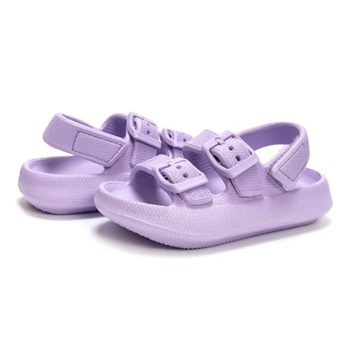 Image of FUNKYMONKEY Pillow Slippers for Boys and Girls Adjustable Double Buckle Unisex-Child EVA Flat Sandals