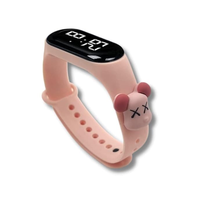 Napp Mall Digital Dial Waterproof Stylish & Fashionable Wrist Smart Touch Watch LED Band for Kids,Colorful Multi Cartoon for Boys & Girls, Kids Digital Watch Smart Band Watch(Time/Date) (Pink)