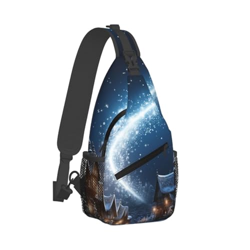Bolso cruzado unisex negro para viaje y senderismo miniatura 7