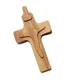 JDNH Handgefertigter Anhänger mit geschnitzten Kreuzen für religiösen Schmuck und Heimdekoration, geschnitztes Holz, religiöses Geschenk