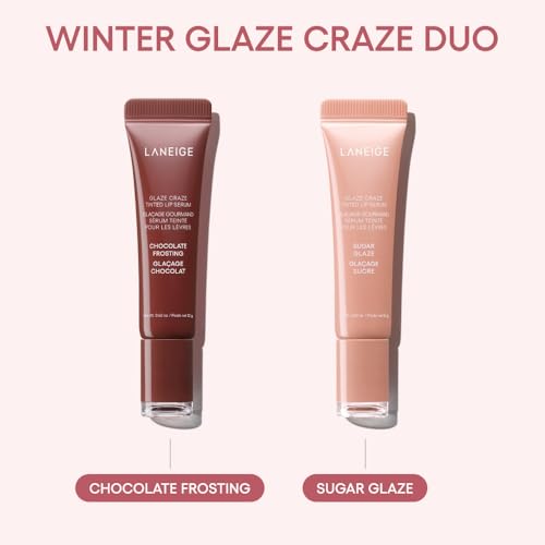 Image of LANEIGE Glaze Craze Tinted Lip Serum: Hydrating, Lip Barrier-Boosting, Softening Lip Serum Treatment for Glossy & Buildable Shine, Nourished Lips with Plumping Polypeptides | Korean Skin Care