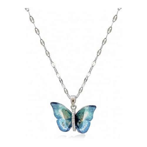 Zibuyu Butterfly Charm Necklace for Women and Girls with Delicate Pendant Design, Elegant Everyday Jewelry for Gifting, Layering, and Special Occasions