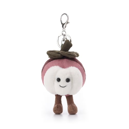 Apricot Lamb Fresh Mangosteen Cute Keychain, Soft Stuffed Plush Toy