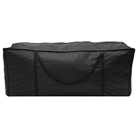 Flymer Garden Cushion Storage Bag Outdoor Storage Bag for Patio Cushions with Durable Handles Black (116*47*51cm) Cover