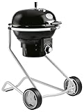 RÖSLE Holzkohle-Kugelgrill No.1 AIR F50, Hochwertiger Kohlegrill mit Air Control System, Deckelscharnier, Deckelthermometer, klappbarer Edelstahl-Grillrost, extra große Grillfläche und Grillraum