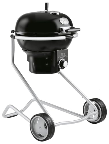 RÖSLE Holzkohle-Kugelgrill No.1 AIR F50, Hochwertiger Kohlegrill mit Air Control System, Deckelscharnier, Deckelthermometer, klappbarer Edelstahl-Grillrost, extra große Grillfläche und Grillraum