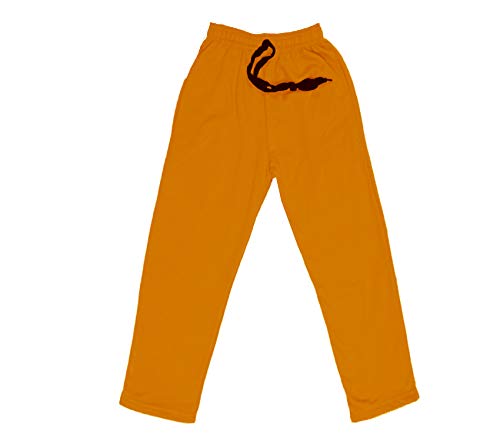 Image of indi weaves Kids Unisex Solid Fleece Warm Track Pants Winter Lower for Boys & Girls (Mustard; Dark Grey; 6-7 Years) Pack of 2
