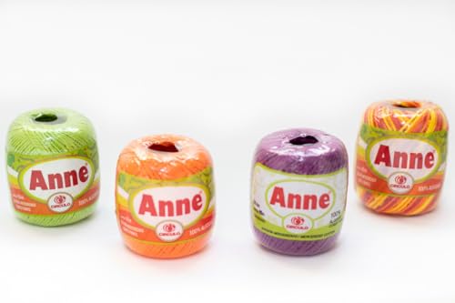 Kit 10 Unidades Linha Crochê Anne 65m Circulo