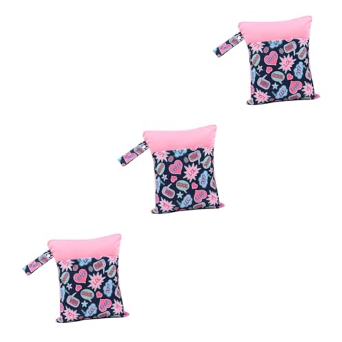 3 Pz borsa del primo periodo i tamponi raccolgono i sacchetti Borsa per pannolini bagnata per di stoffa bagnato e secco custodia pulsante cerniera