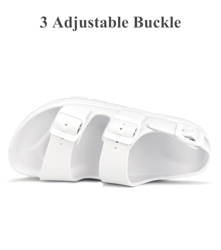 Image of Haifago Womens Platform Sandals with Arch Support, Summer Beach Slides with Adjustable Buckle, Comfort Lightweight Chunky Cushion Slip on Sandal