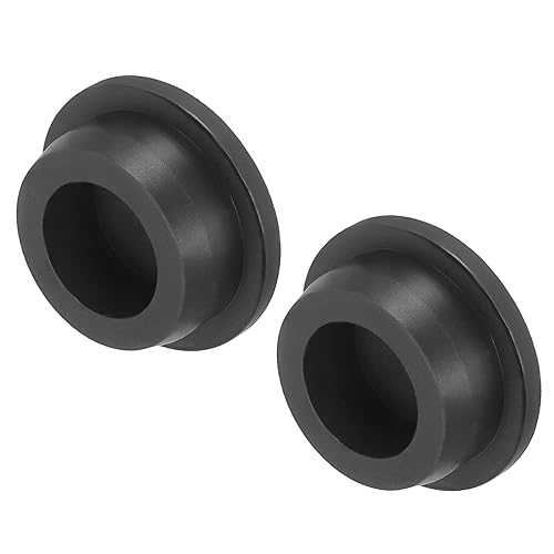 Image of UXCELL High Temp Silicone T-Shaped Rubber Stopper - Dia 28mm /1.1 inch - Waterproof & Sealing Plugs - Black, Pack of 2 (OD 35mm)