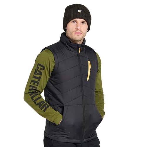 Caterpillar CAT Workwear Mens Essentials Quilted Bodywarmer Gilet Black, L