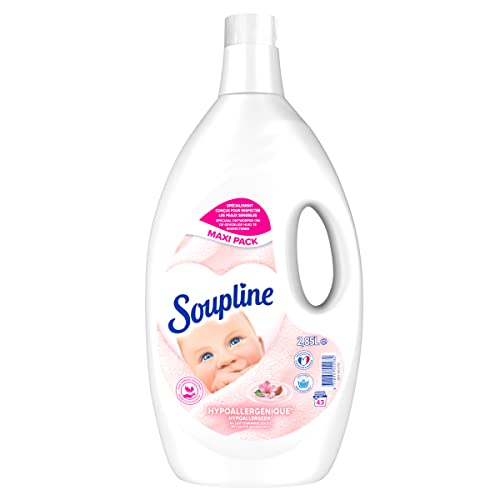 SOUPLINE - Adoucissant Dilué Soupline Hypoallergénique - Formule Active à Froid - 92 % d'Ingrédients d'Origine Naturelle - Bouteille de 2,85 L