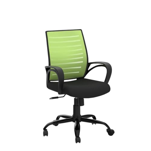 Image of beAAtho Verona Mesh Mid-Back Ergonomic Desk Office Chair with Tilting Mechanism, Comfortable Seat, and Revolving Heavy Duty Metal Base | Ideal for Work from Home & Study (Green)
