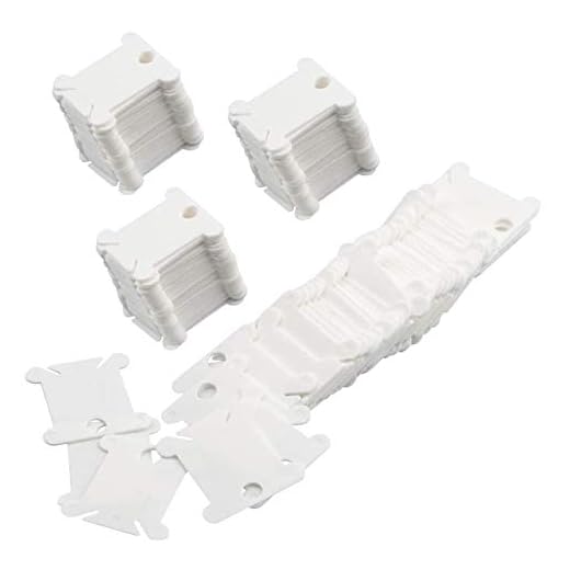 Embroidery Floss Bobbins, 128 Pcs Embroidery Floss Organizer, Plastic Embroidery Thread Cards for Cross Stitch Thread Holder Sewing Storage(White)