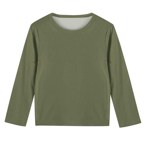 Long Sleeve Shirts for Girls Fashion Crewneck Tunic Top Trendy Kids Fall Plain Tshirt Cute Outfits Tween Clothes3