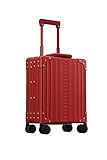 Aleon 16” Aluminum Vertical Underseat Carry-On Luggage - Luxury Business Briefcase with Wheels - Hardshell Suitcase for Airplane Travel (Ruby)