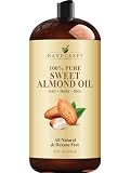 Handcraft Süßmandelöl – 100 % rein und natürlich – hochwertiges therapeutisches Trägeröl für Aromatherapie, Massage, feuchtigkeitsspendende Haut und Haar – riesig 70 ml