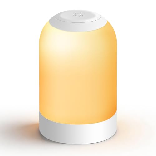Donnitec Rechargeable Night Light, Portable Bedside Lamp, Touch Dimmable Table Lamp for Nightstand, Reading & Nursery, 3 Color Temperatures, USB Rechargeable