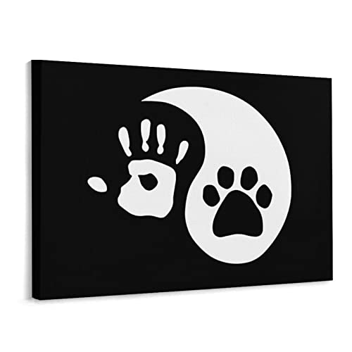 Impresiones de cuadros Yin Yang Paw y póster de arte de pared moderno de 30 x 40 cm