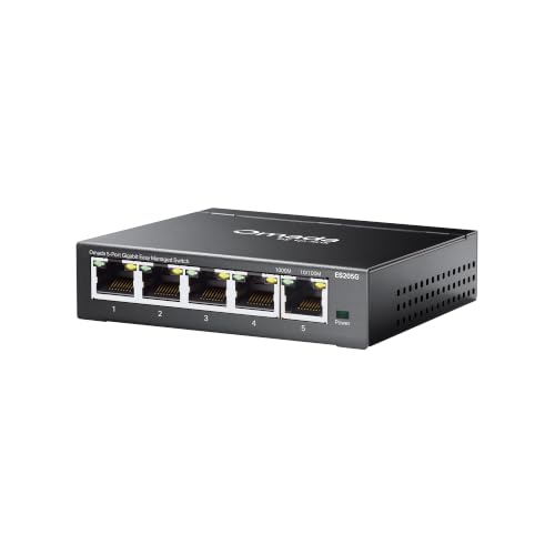 Image of TP-Link Omada 5 Port Gigabit Easy Managed, Switch, VLAN, Auto Loop Prevention, IGMP Snooping, Fanless, Managed by Omada, Durable Metal w /Shielded Ports(ES205G)