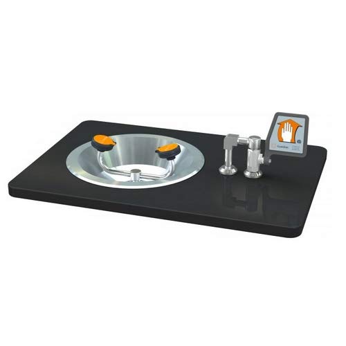 Guardian Equipment G1766, Recess Deck Mounted Eye/Face Wash with Ball Valve & Flag Handle