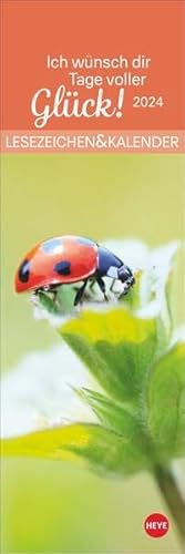 Tage voller Glück Lesezeichen & Kalender. Kleines Geschenk mit Fotos und inspirierenden Sprüchen und Lebensweisheiten. Lesezeichenkalender 2024 zum Aufstellen oder Aufhängen.