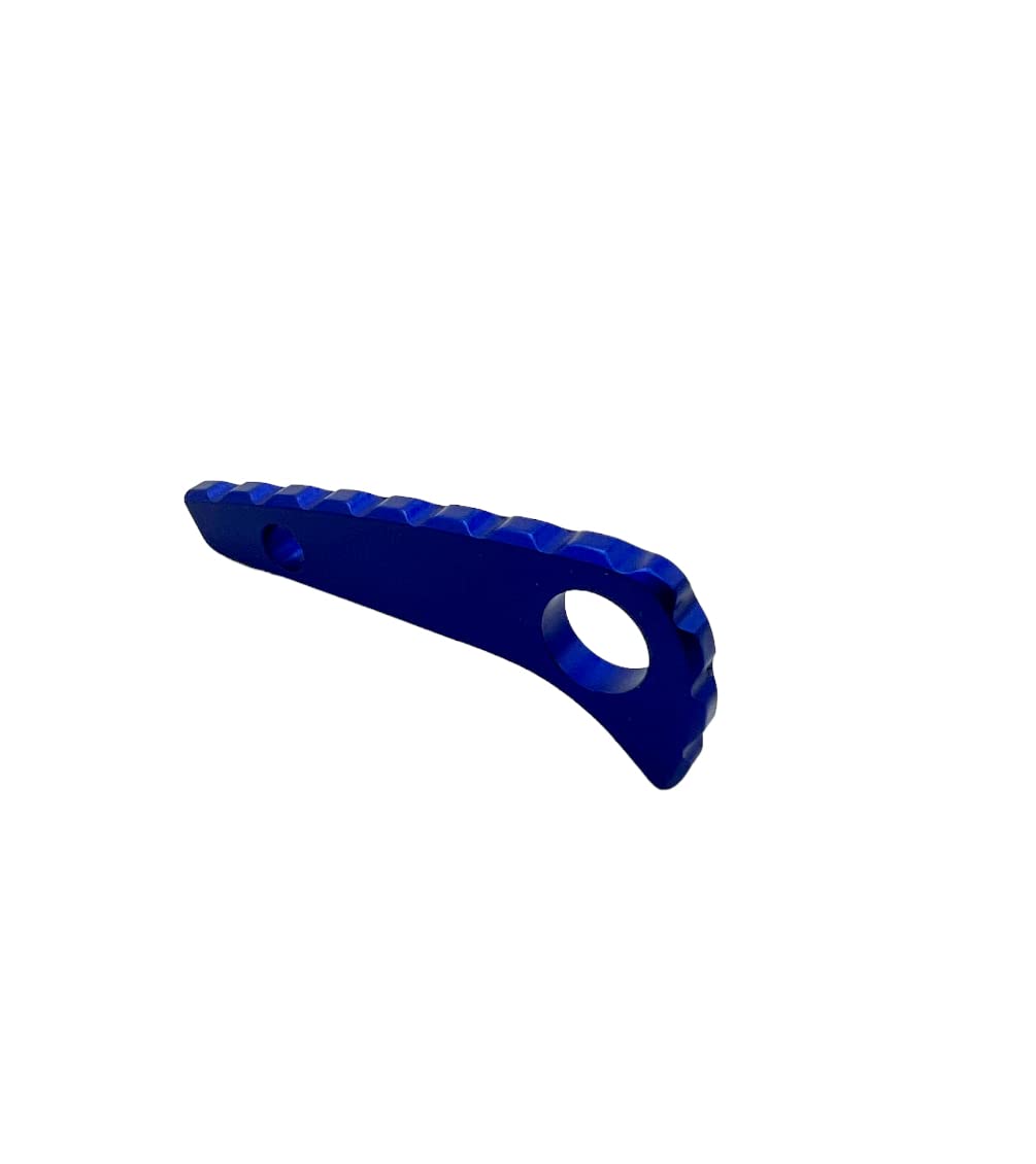 August Engineering Aluminum Gear Backspacer for Spyderco para Military 2 Pocket Knife PM2 C81 - Back Spacer Only (Blue)