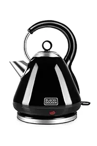 Black+Decker BXKE1704IN 2500-Watt 1.7 Liter Arc Design Premium Stainless Steel Electric Kettle with Auto Shut off Feature | 2-year warranty ( Black)