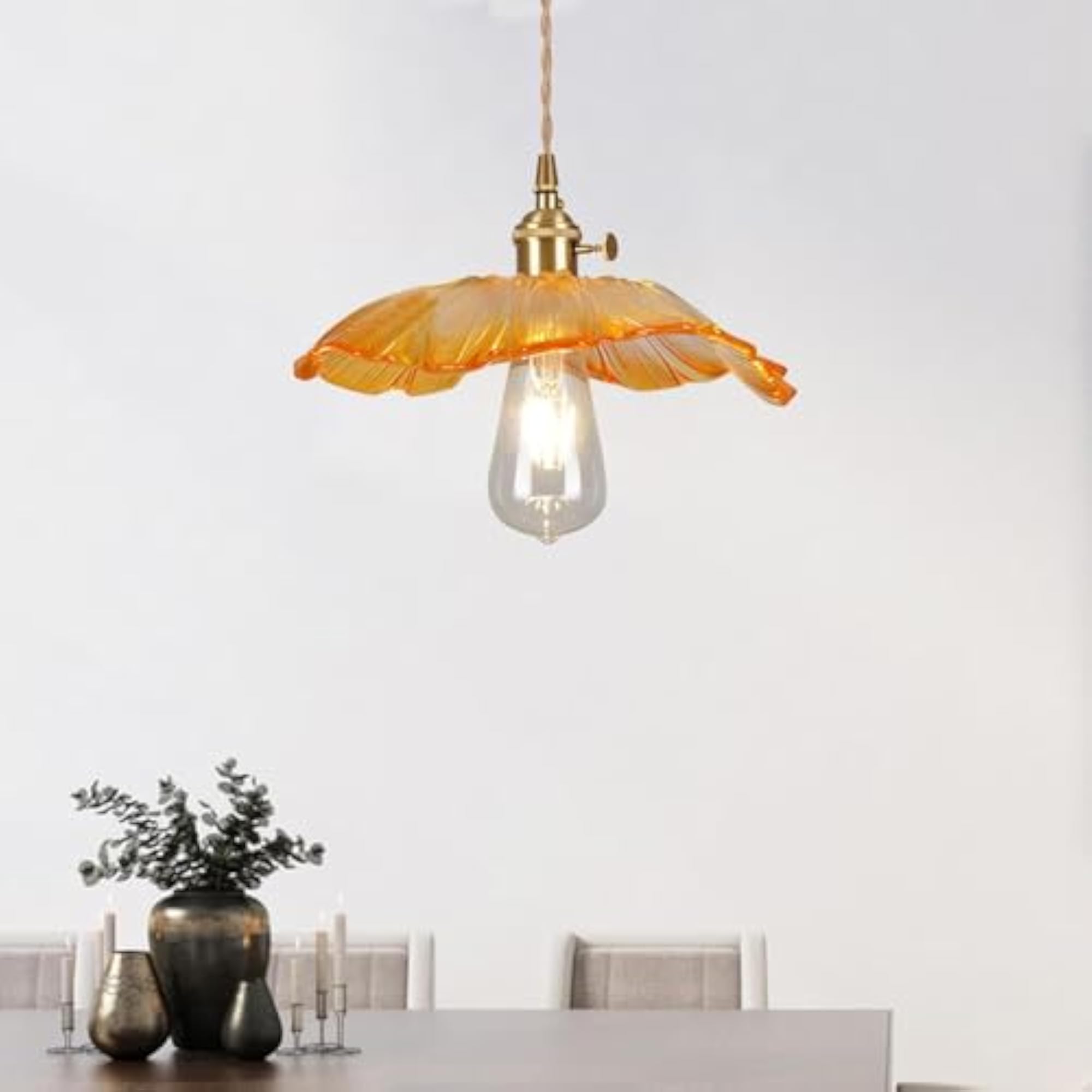 Flower Pendant Light Classic Hanging Lamp for Kitchen Restaurant Dining Room
