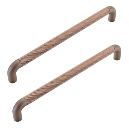 Tiradores Cocina marrón, Manijas para Gabinete Modernos, Aluminio Sólido | Superficie Anodizada, Mango en Proa Tiradores de Puertas de Armario 2pcs-192mm/7.6in