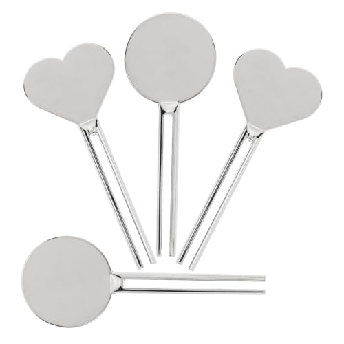 FOMIYES 4pcs Toothpaste Squeezer, Stainless Steel Toothpaste Tube Squeezer, Manual Keys Dispenser Roller for Hand Cream Facial Hair Salon Painter Hairdressing