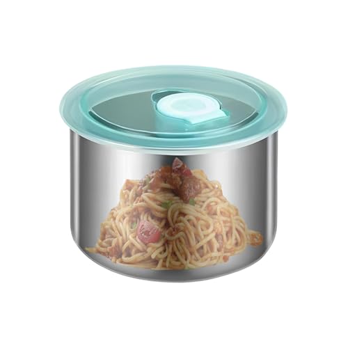 Contenedor de aperitivos de metal, soporte para almuerzo de acero inoxidable, organizadores de alimentos apilables portátiles | Almacenamiento de comidas ecológico para porciones pequeñas, aperitivos