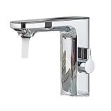 Faucet White Bathroom Basin Faucet Hot Cold Water Mixer Deck Mount Bathroom Sink Faucet(White)