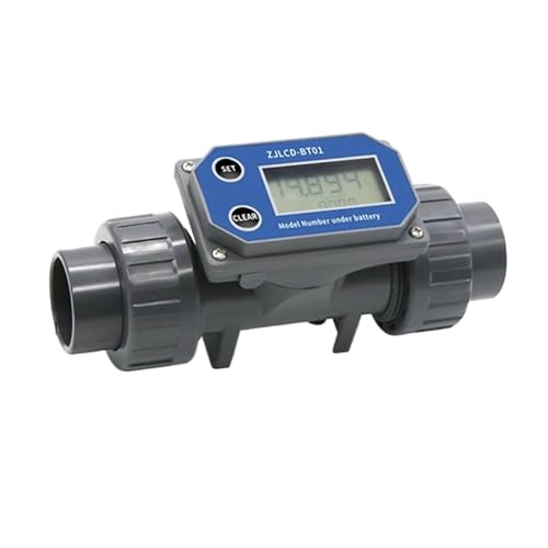 Medidor de flujo turbina DN32 ZJLCD-BT01 digital para control de agua en tubería de PVC de jardín