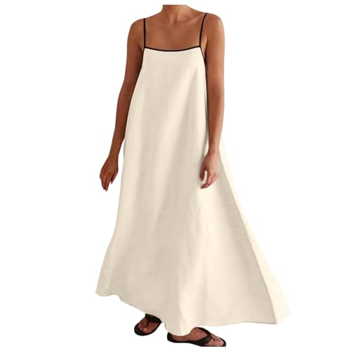 Robe d'été longue et légère pour femme : robe maxi de plage taille haute